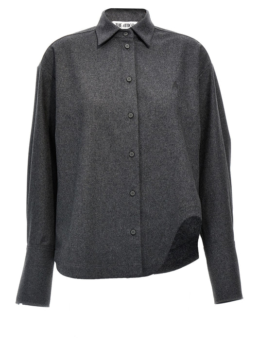Gray Wool Blouse