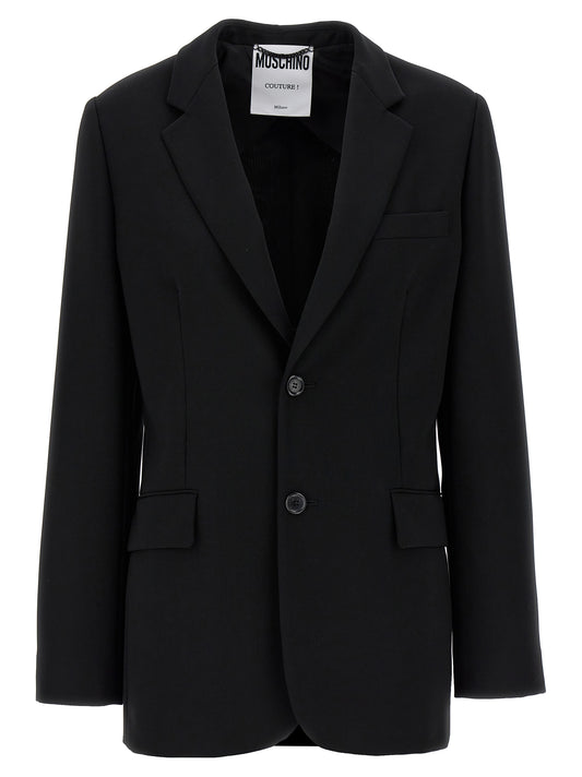 Black Polyester Blazer