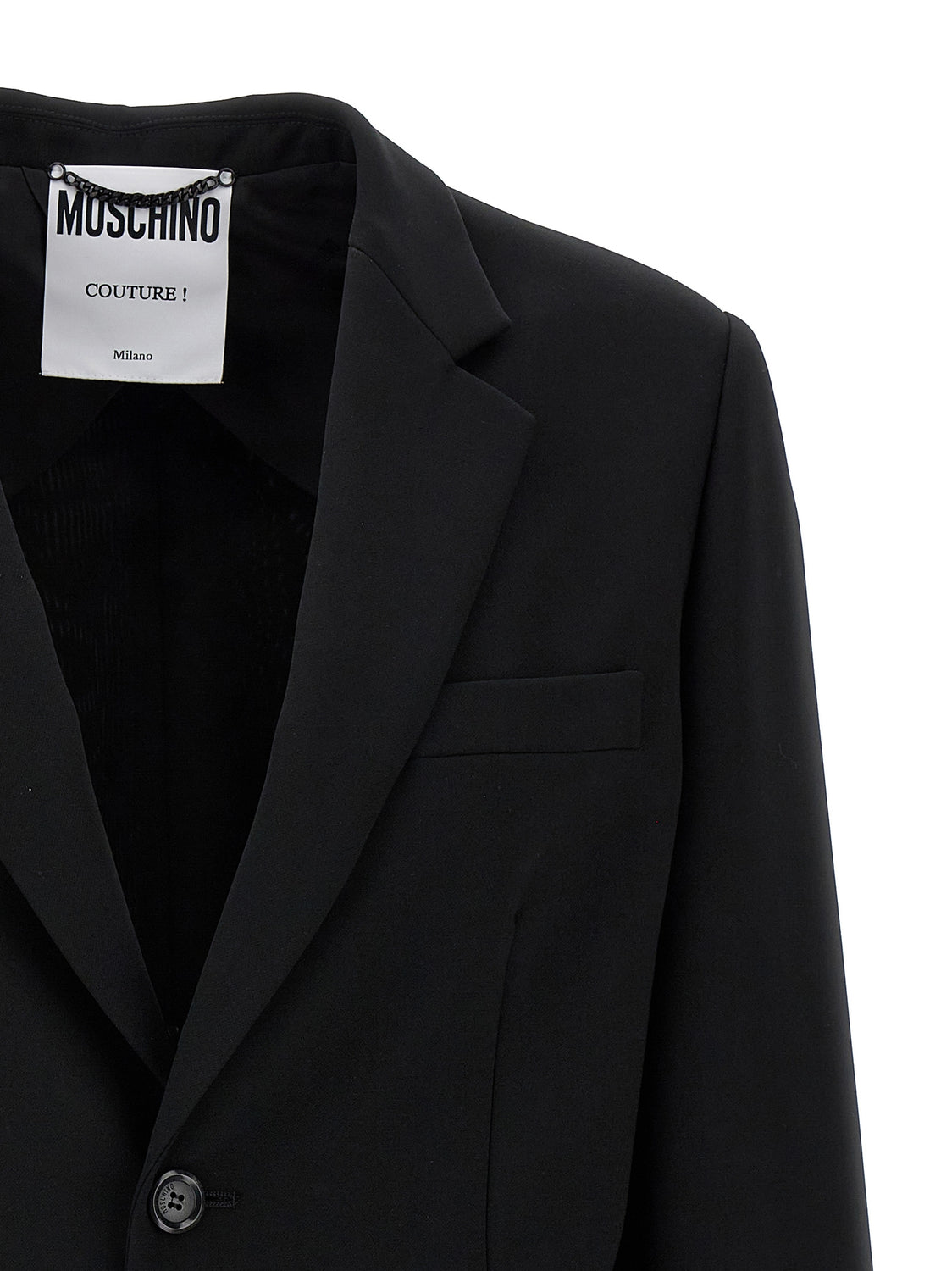 Black Polyester Blazer