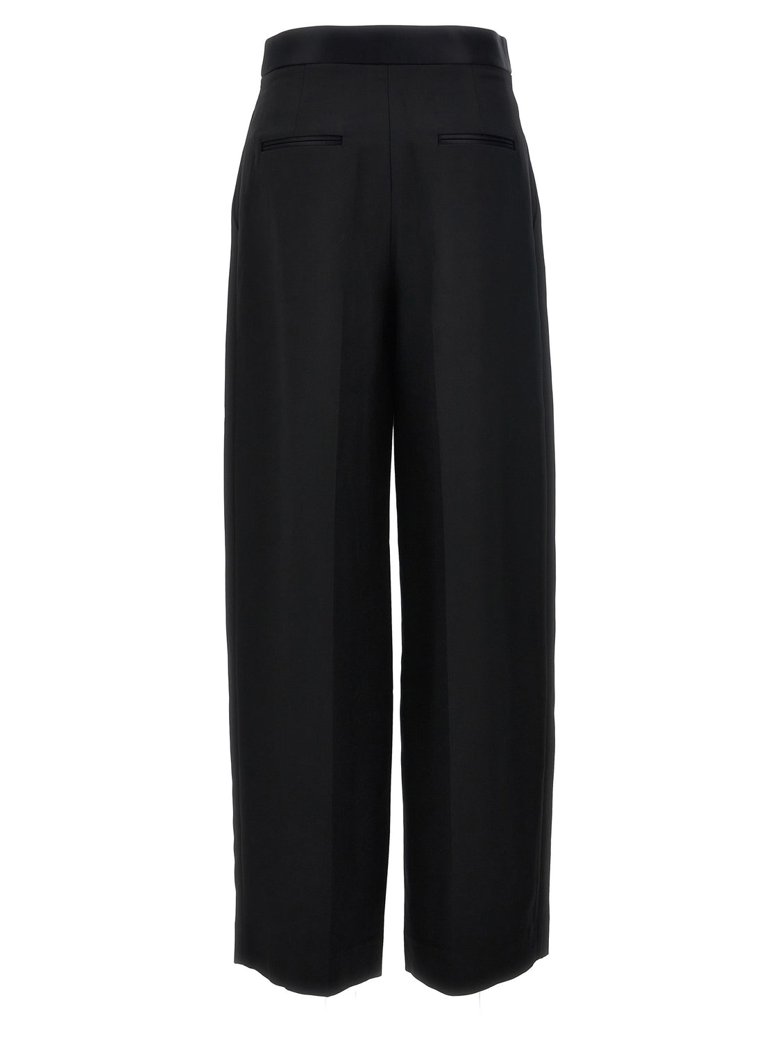 Black Viscose Casual Pants