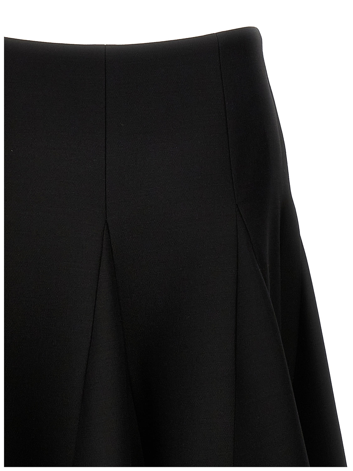 Black Virgin Wool Mini Skirt