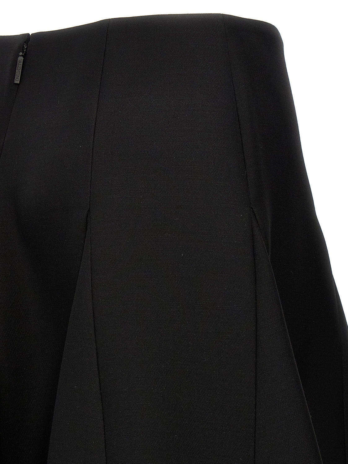 Black Virgin Wool Mini Skirt
