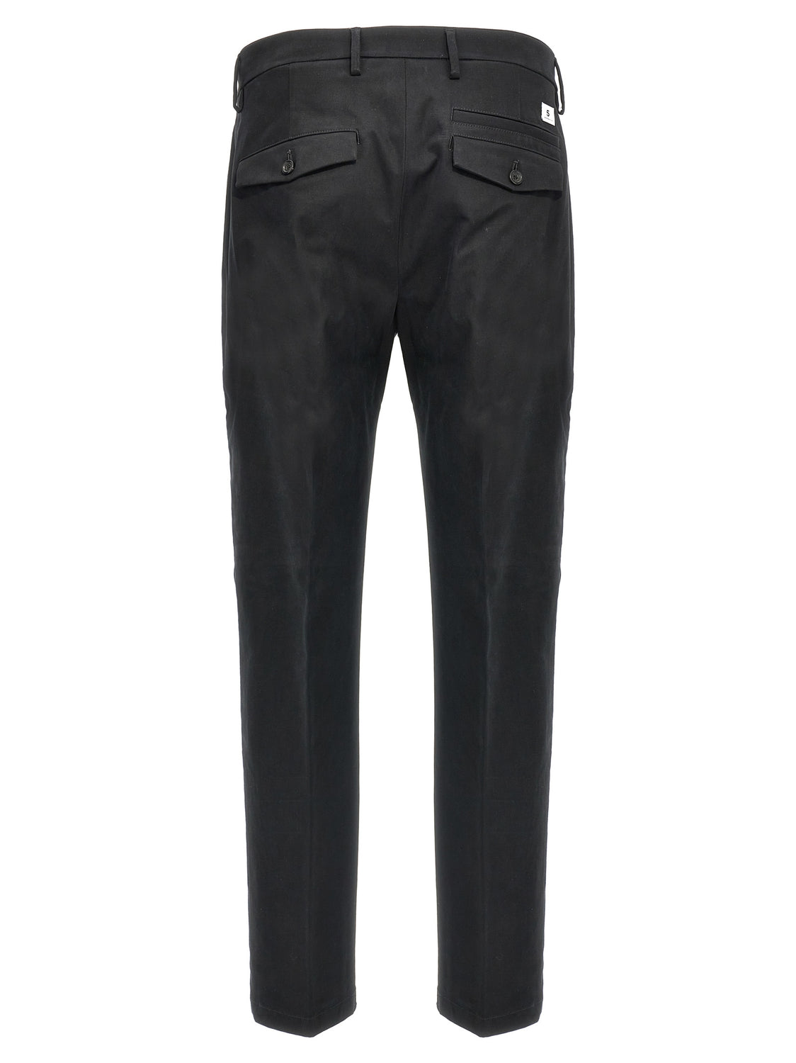 Black Cotton Casual Pants