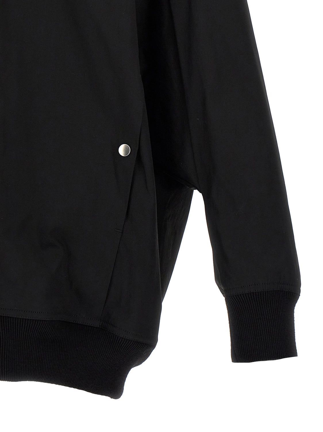 Black Nylon Bomber