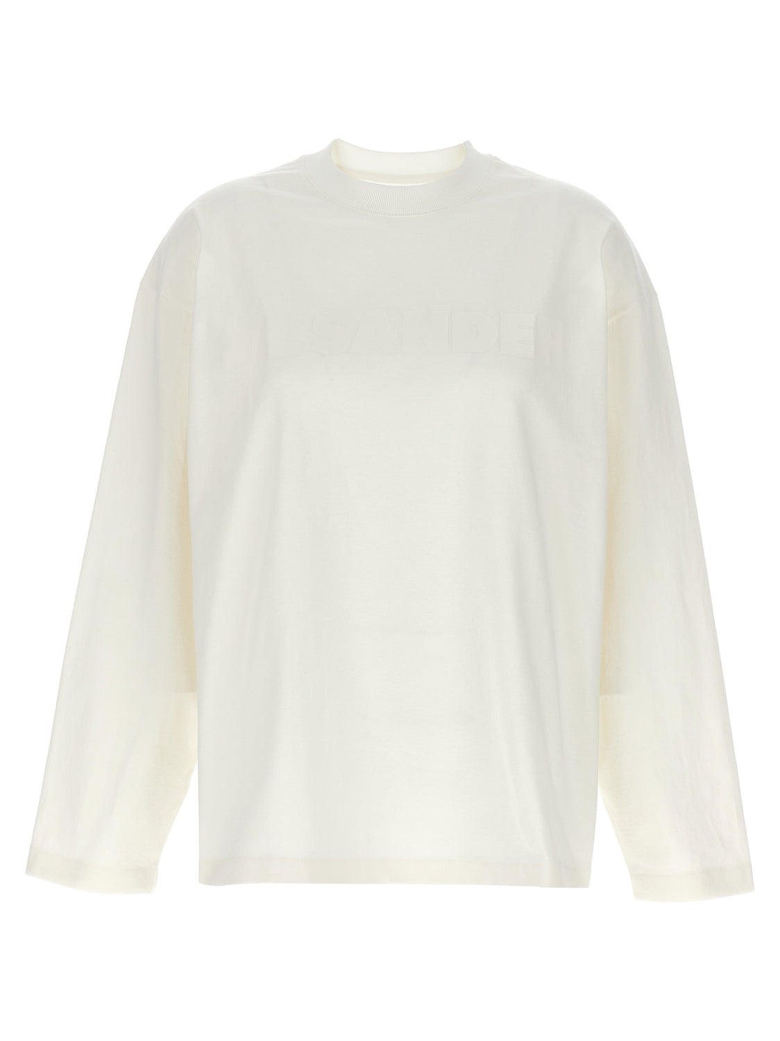 White Cotton Long Sleeve T-Shirt