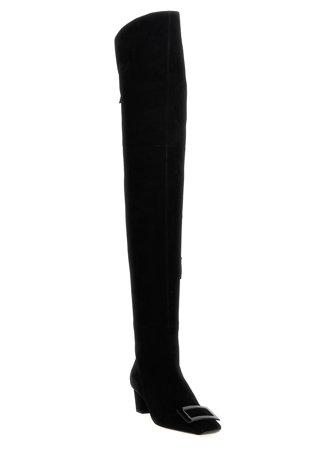 Black Goatskin Over The Knee