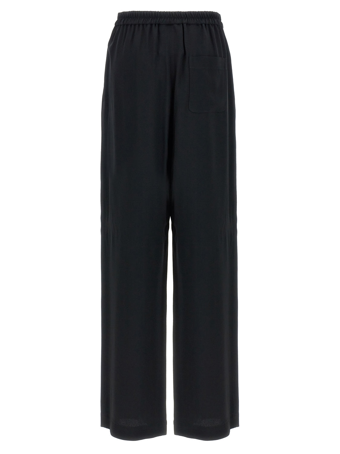 Black Acetate Casual Pants