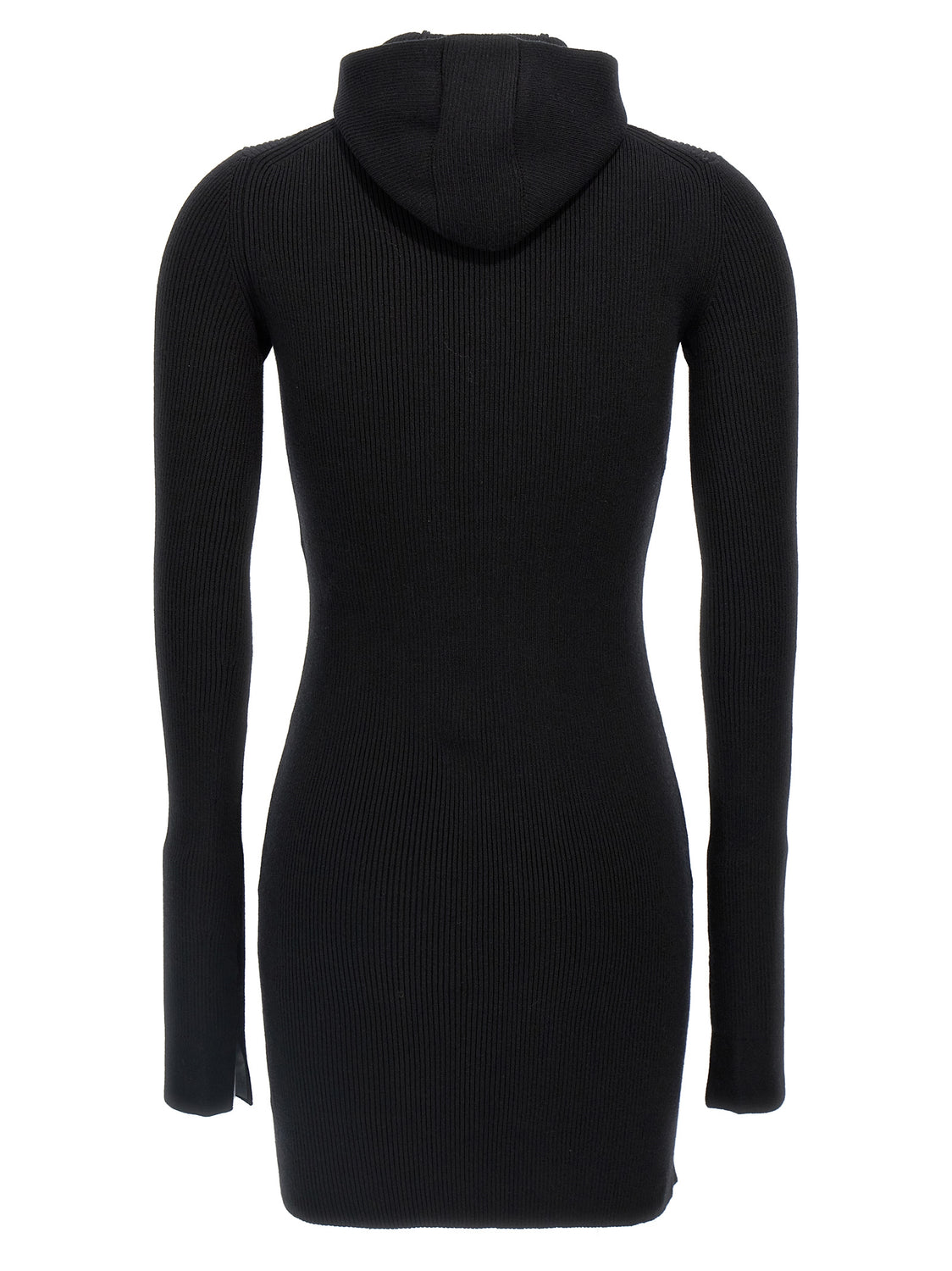 Black Wool Short Dress