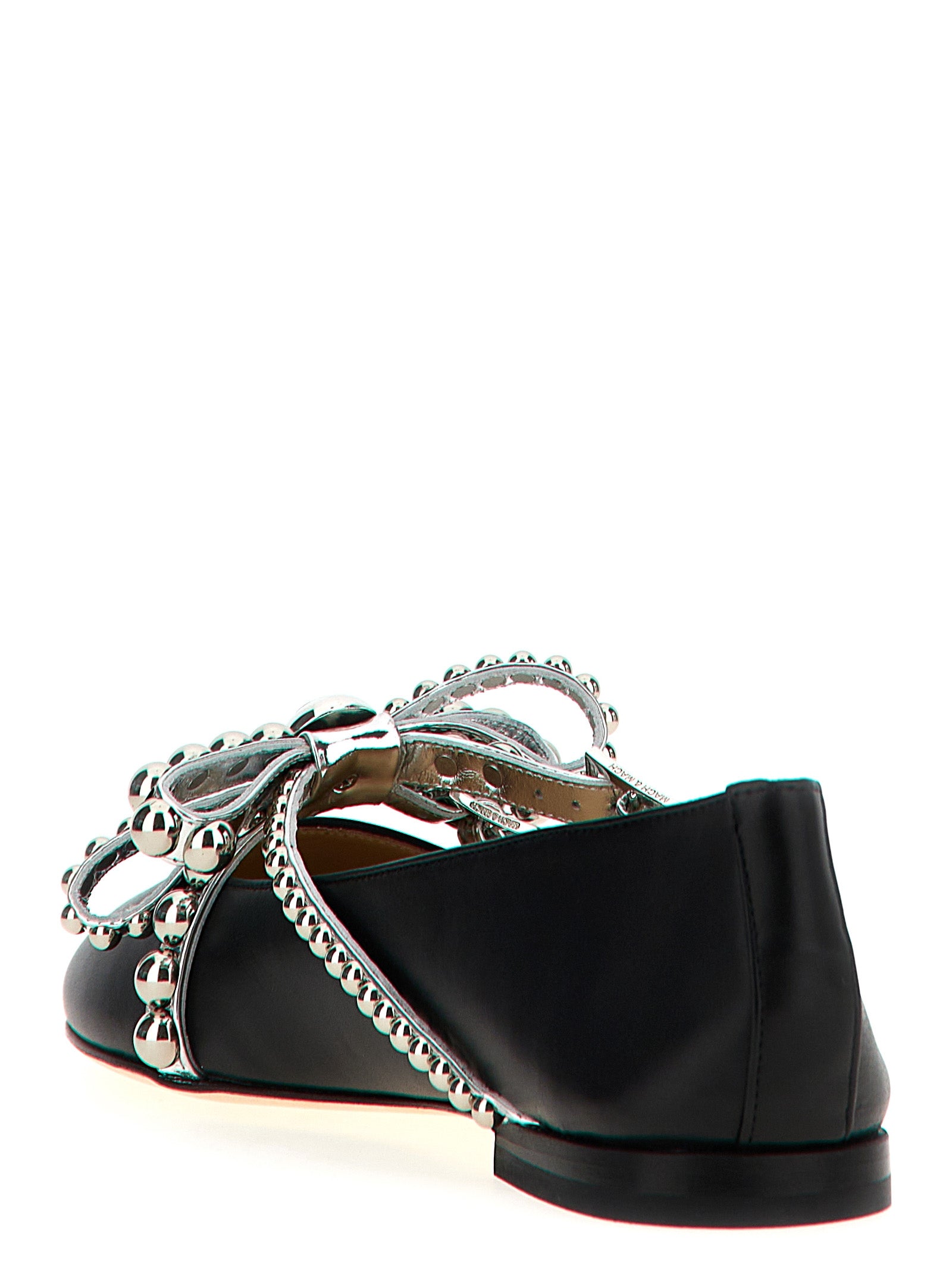 Black Leather Ballet Flats