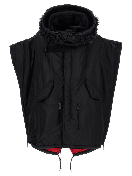 Black Nylon Full-Length Jacket