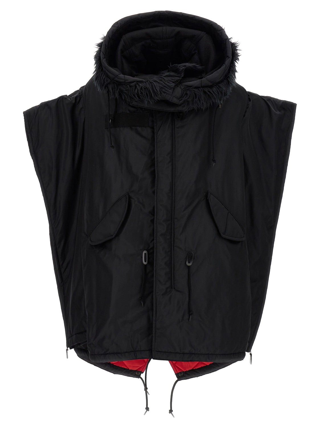 Black Nylon Full-Length Jacket