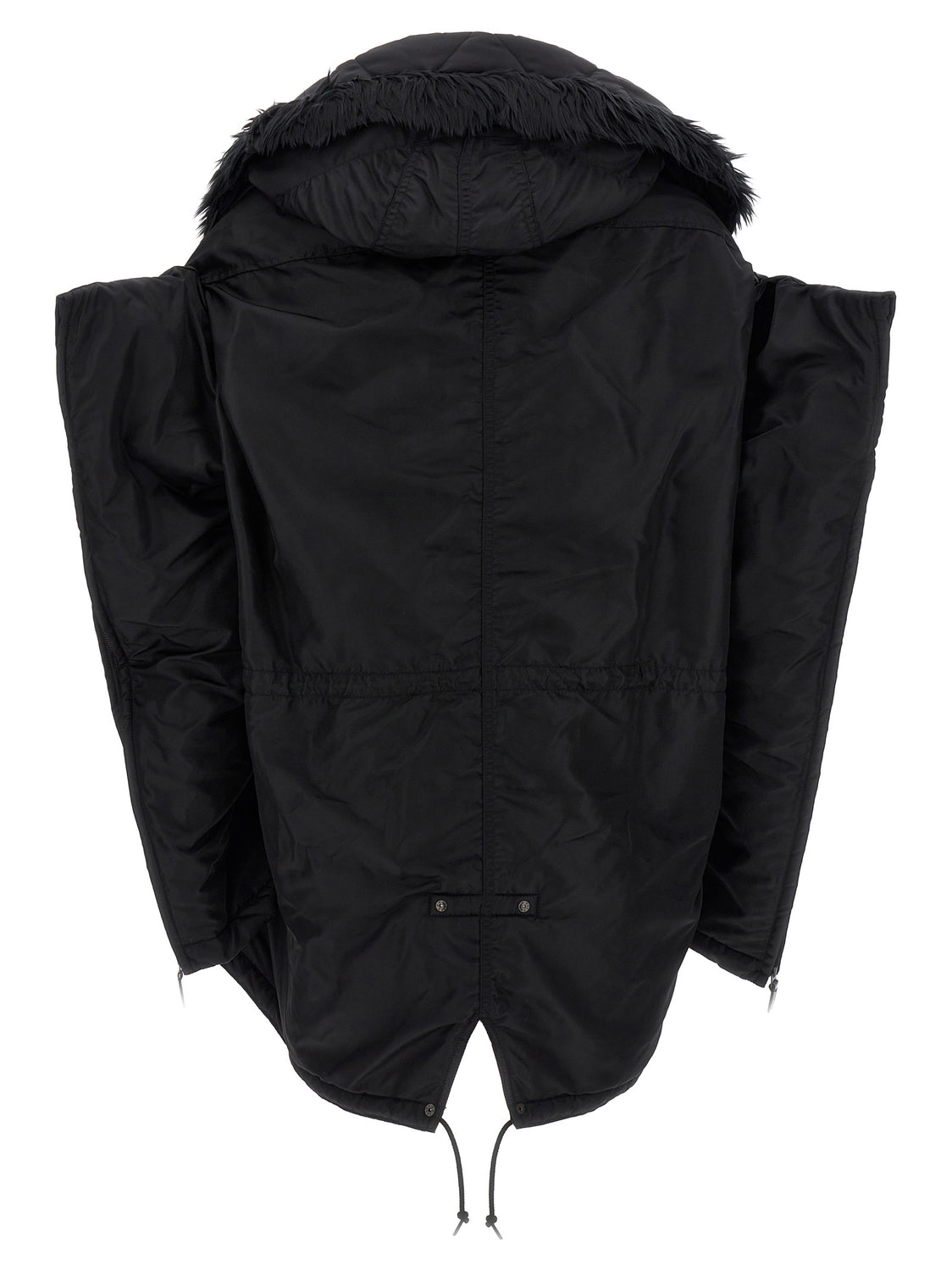 Black Nylon Full-Length Jacket