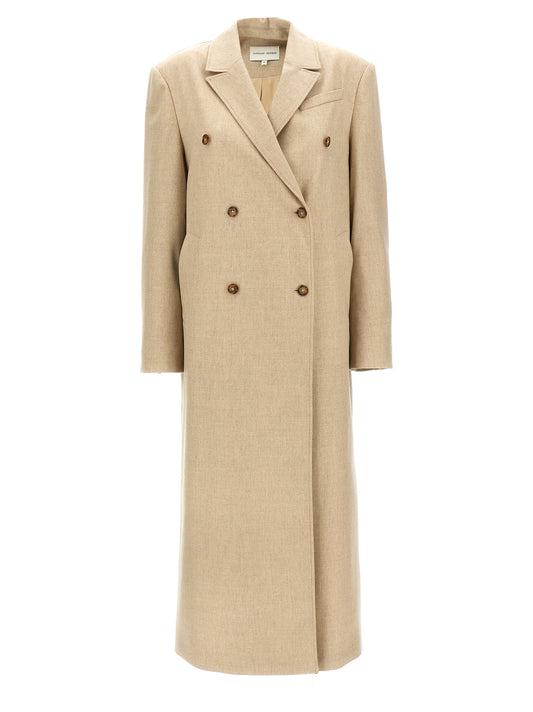 Beige Virgin Wool Coat