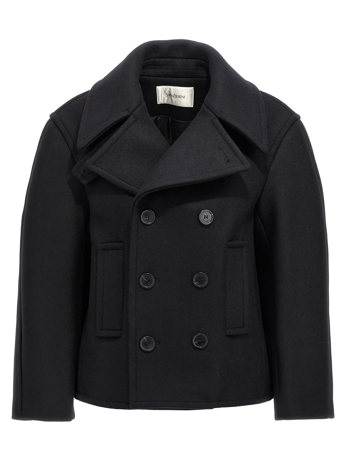 Black Virgin Wool Coat