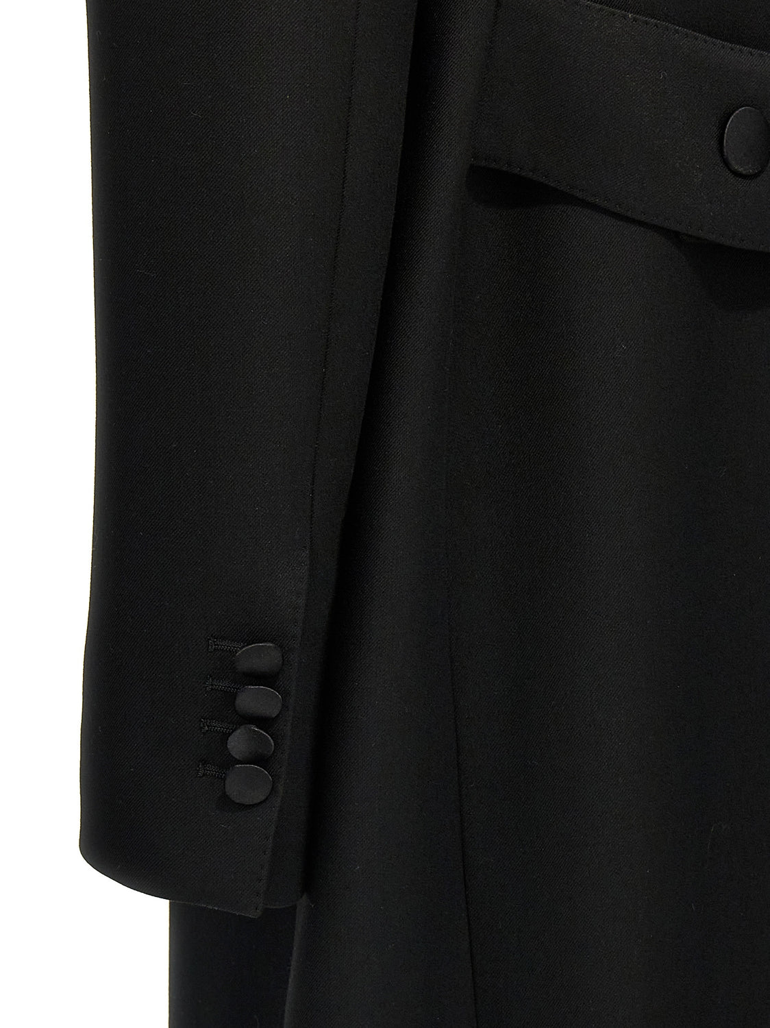 Black Virgin Wool Coat