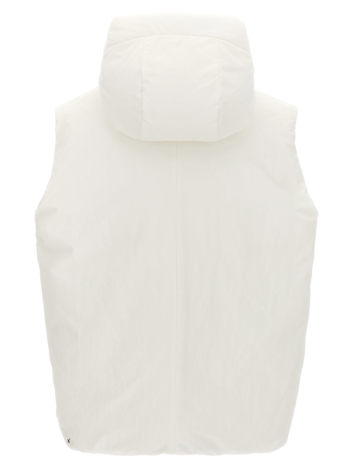 White Polyester Sleeveless Jacket