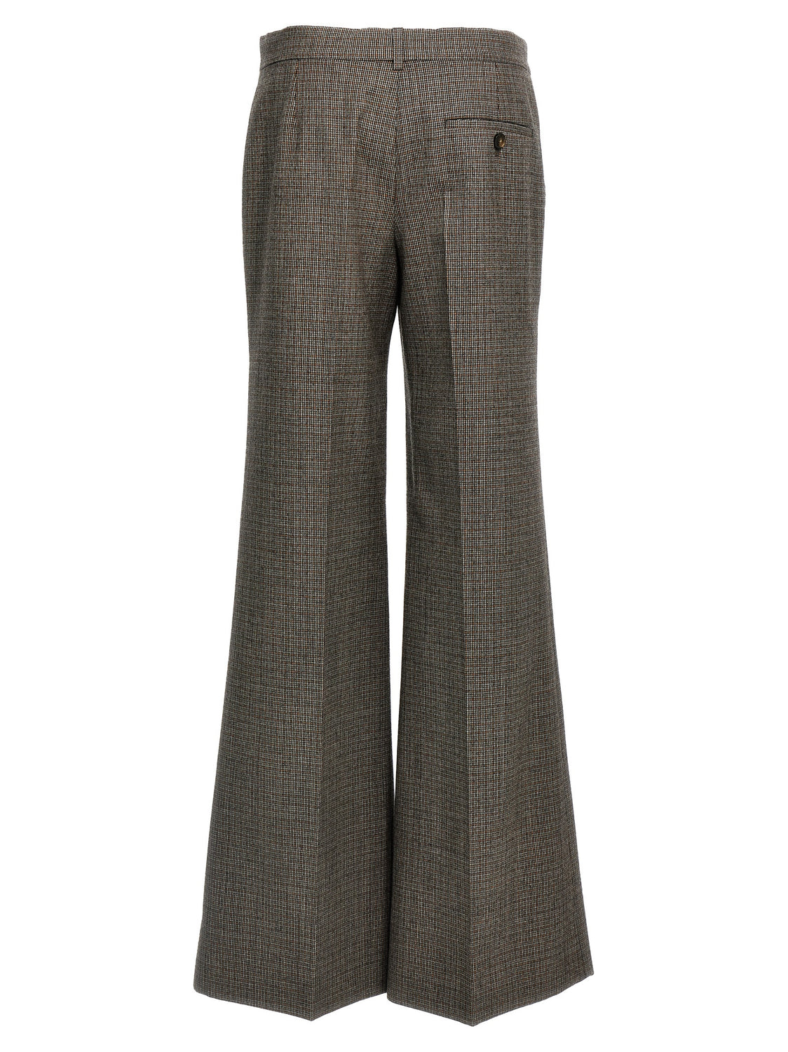 Gray Wool Flared Pants