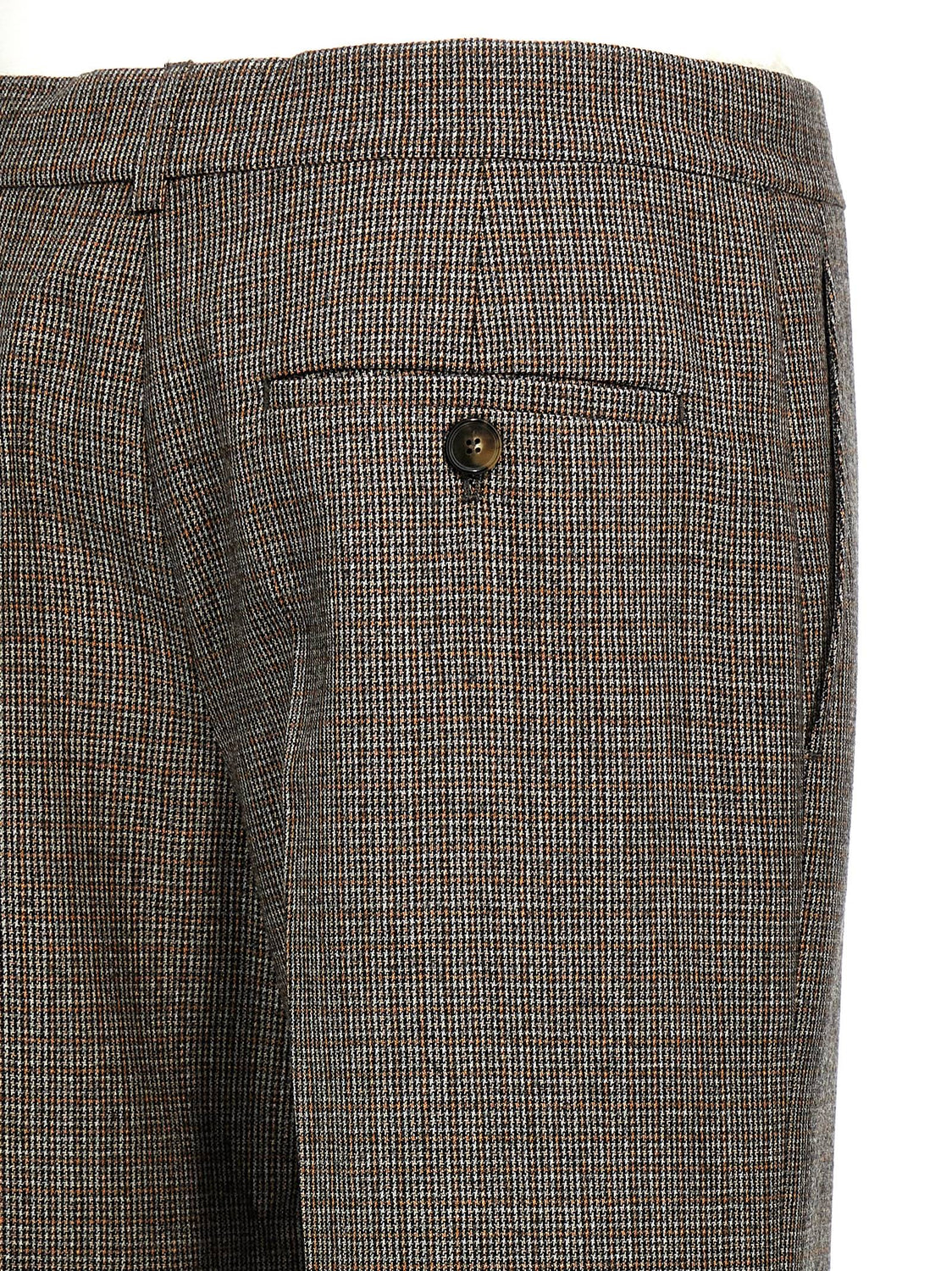 Gray Wool Flared Pants