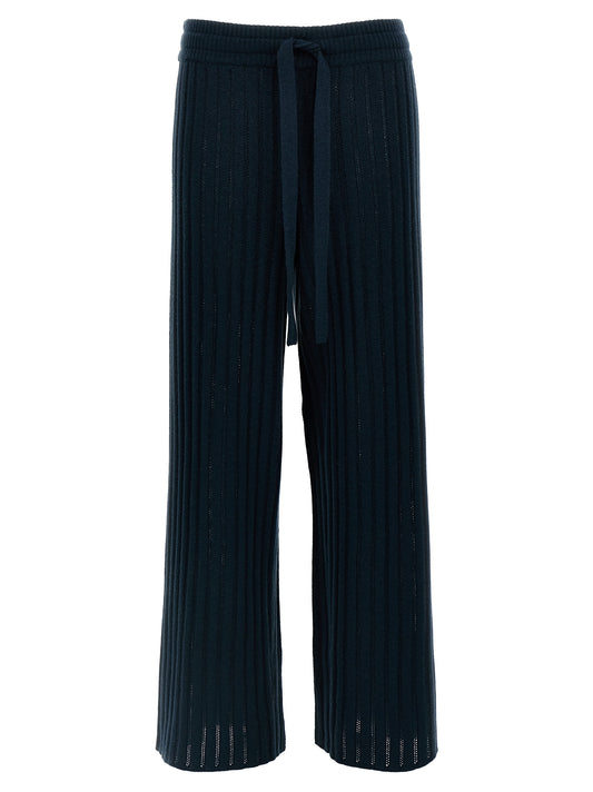 Bicolor Wool Casual Pants
