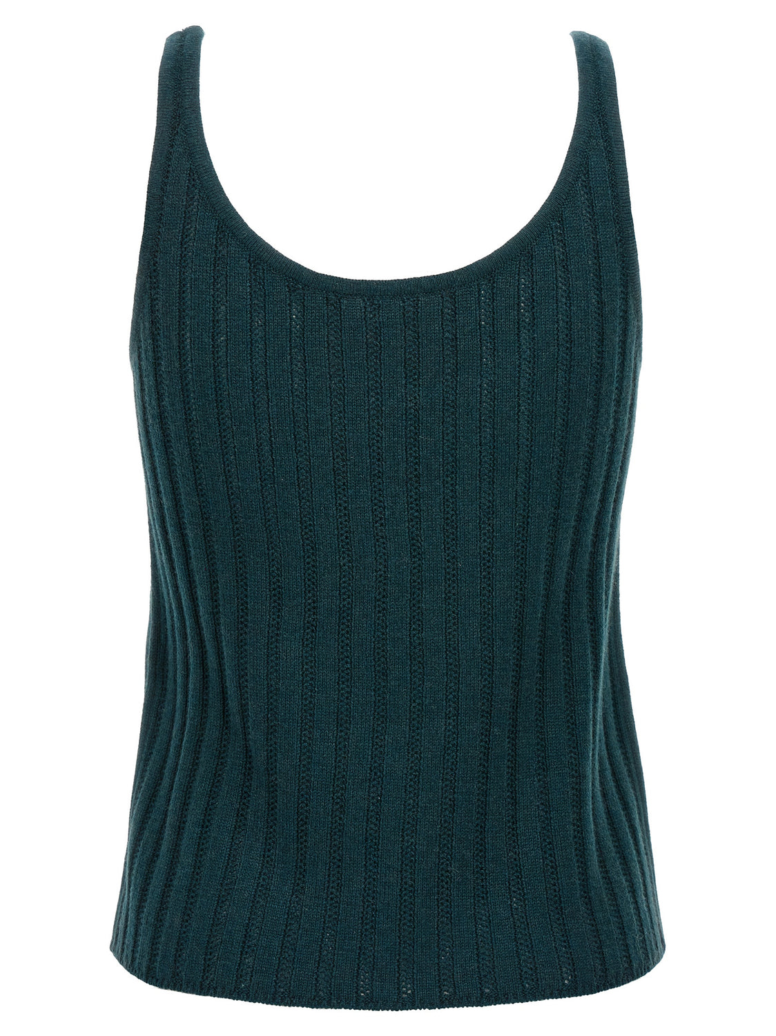 Bicolor Wool Sleeveles T-Shirt