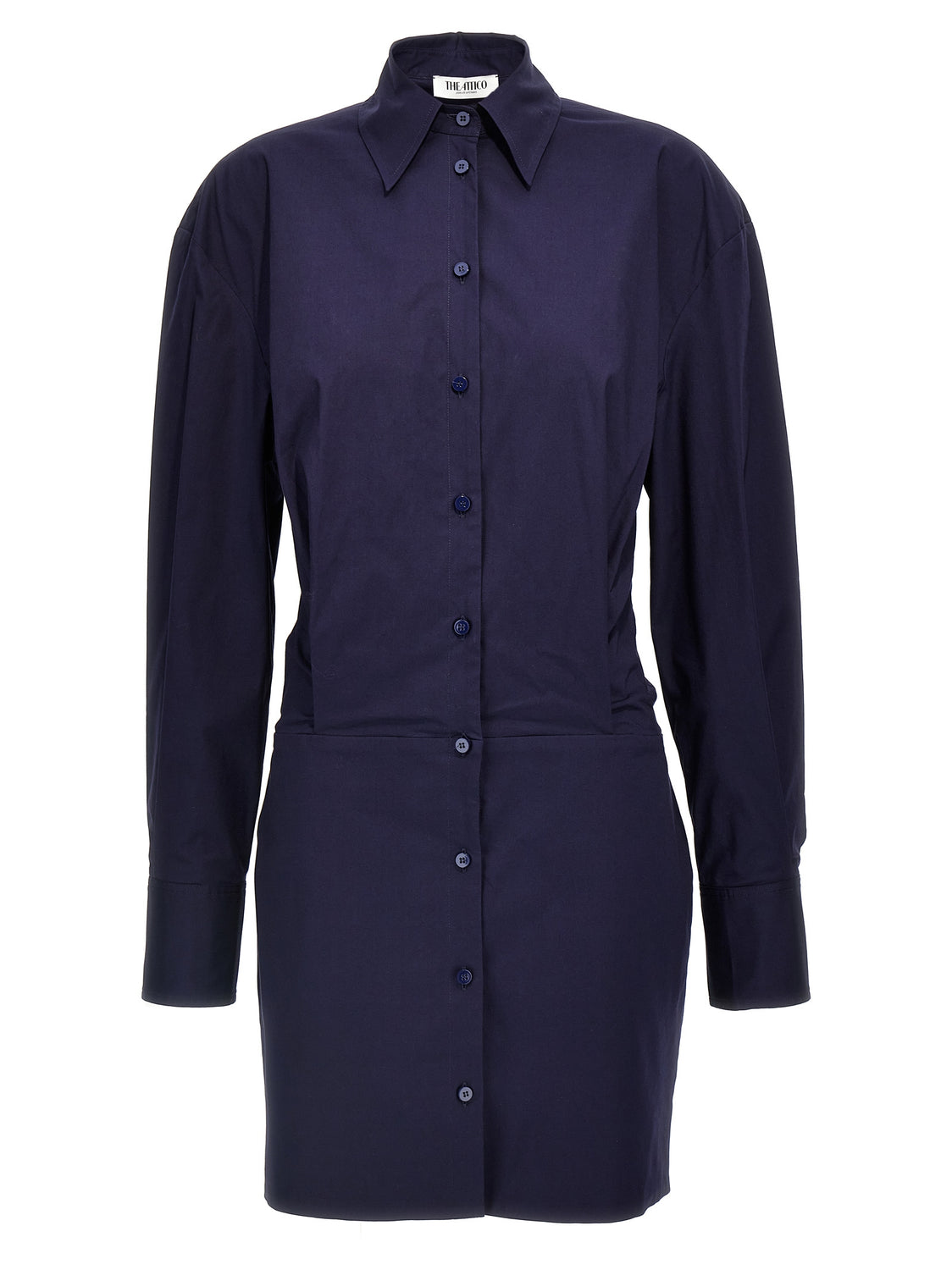 Blue Cotton Short Dress