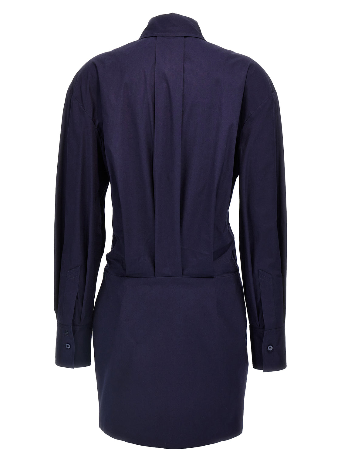 Blue Cotton Short Dress