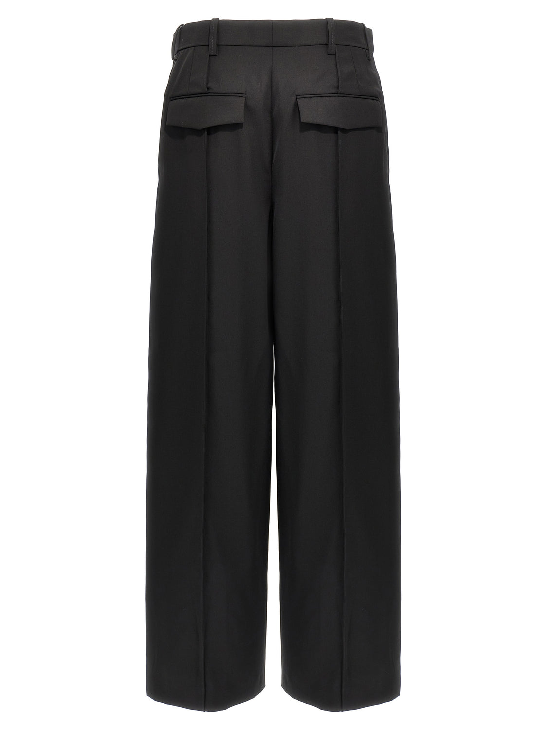 Black Wool Casual Pants
