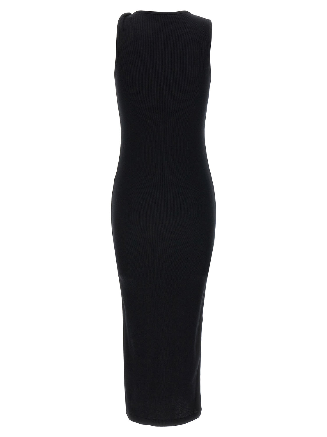 Black Cotton Midi Dress