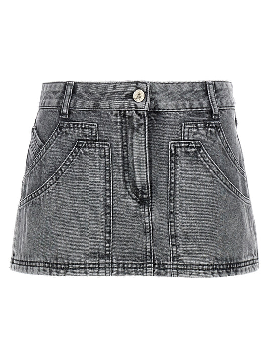 Gray Cotton Long Skirt