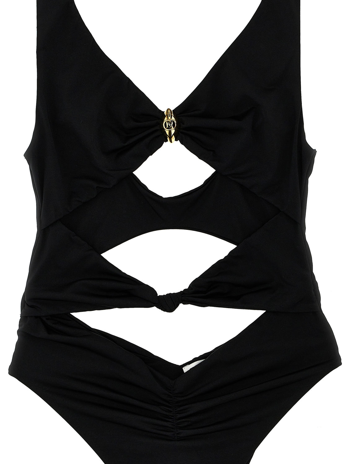 Black Polyamide One-Piece Swimsuit