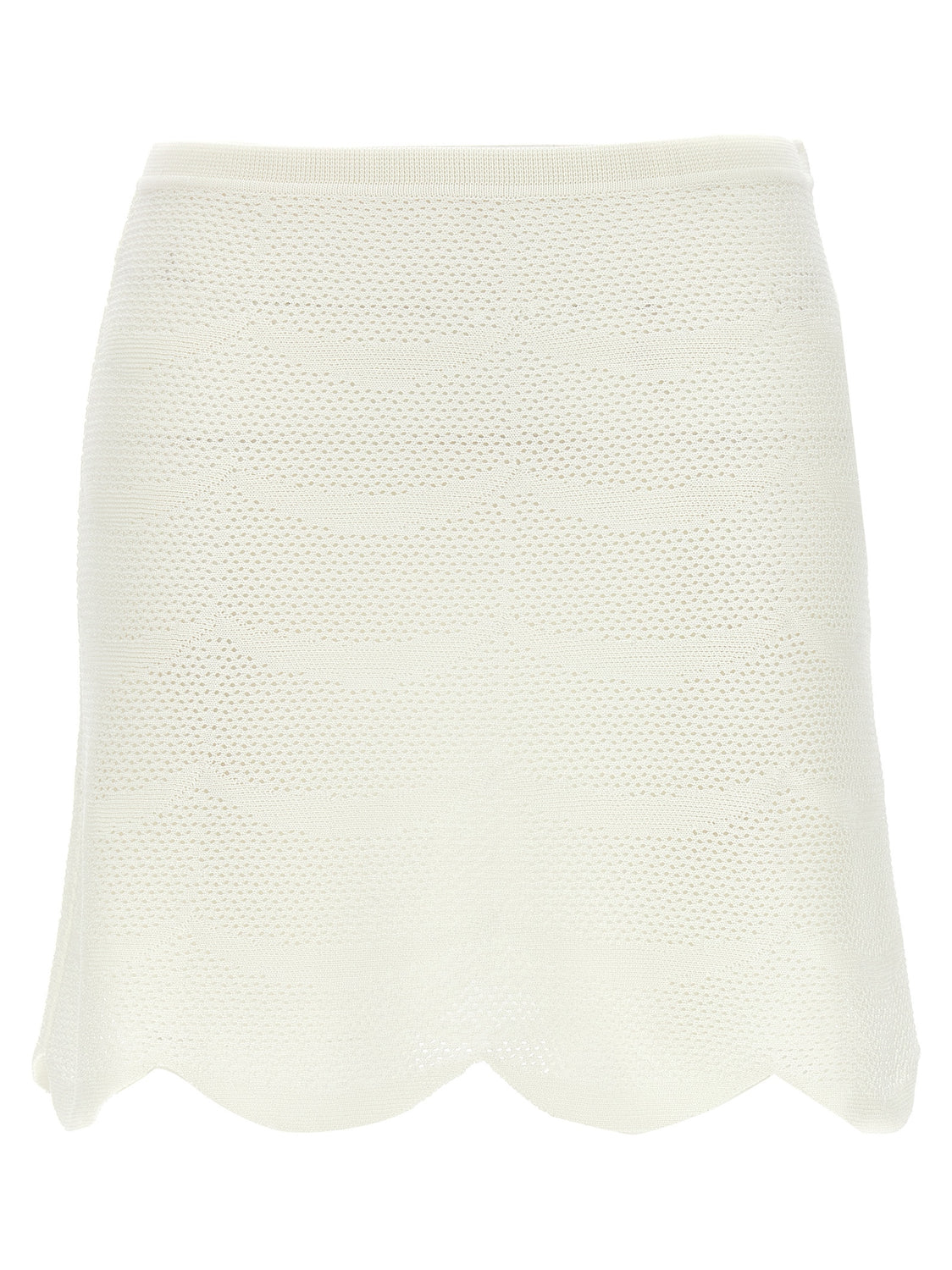 White Cotton Long Skirt