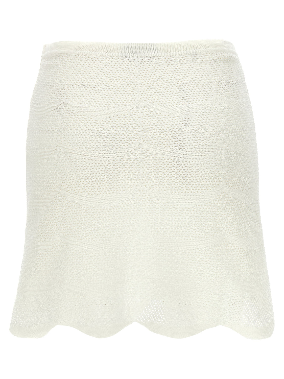 White Cotton Long Skirt