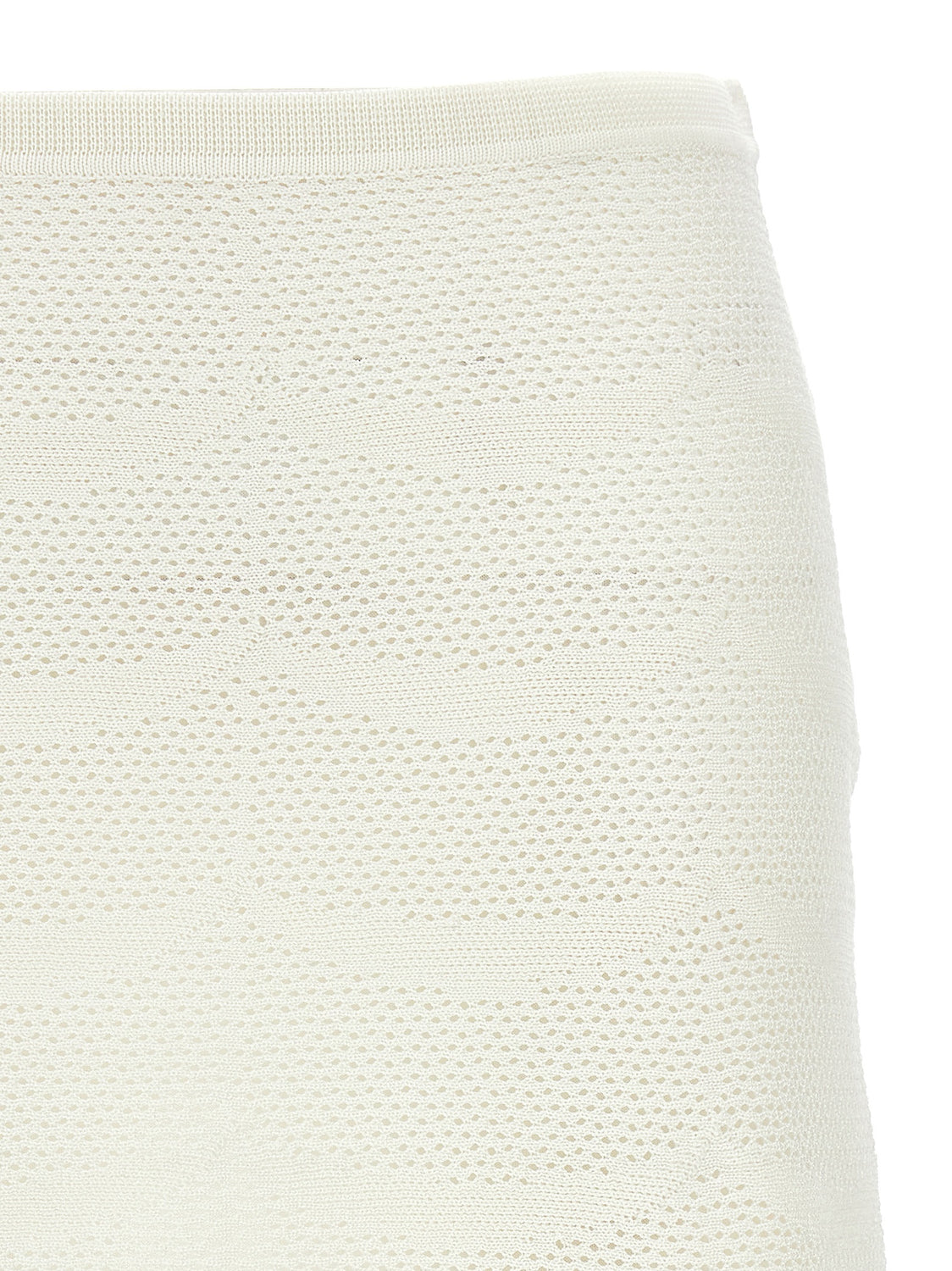 White Cotton Long Skirt