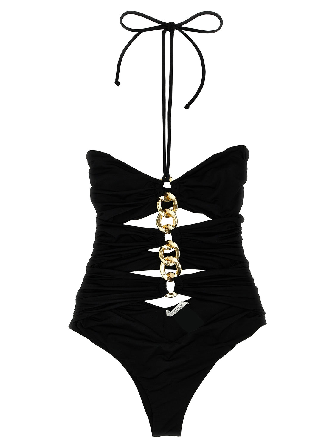 Black Polyamide One-Piece Swimsuit