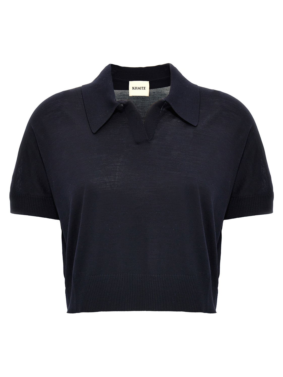 Blue Wool Shortsleeve Shirt
