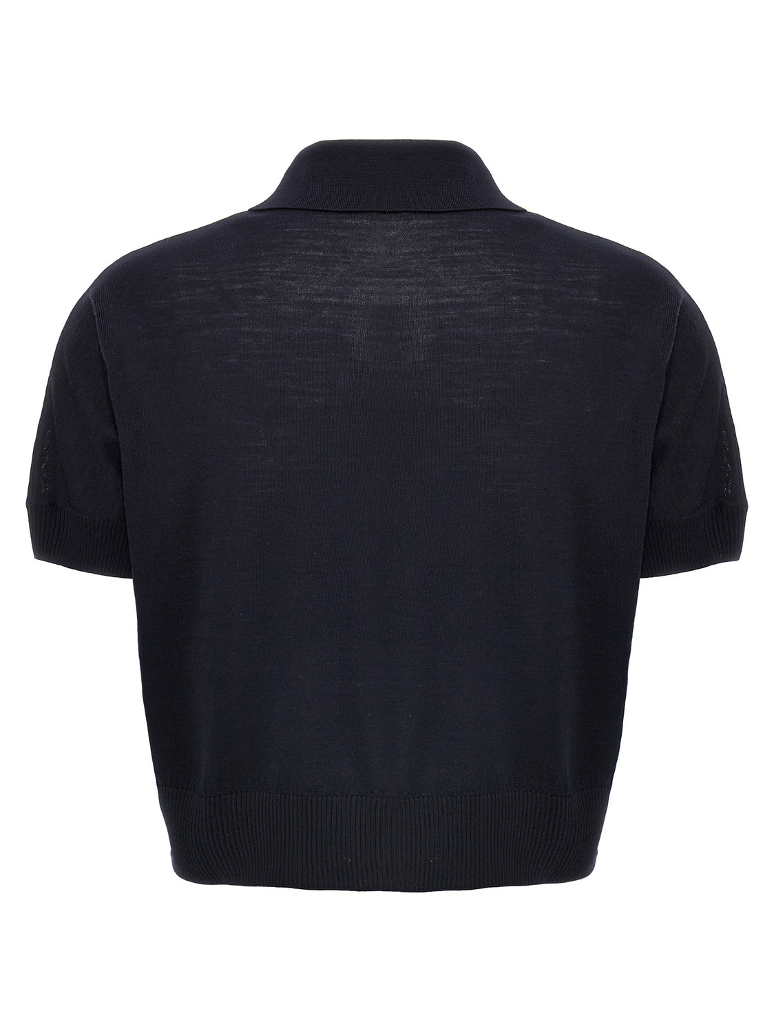 Blue Wool Shortsleeve Shirt