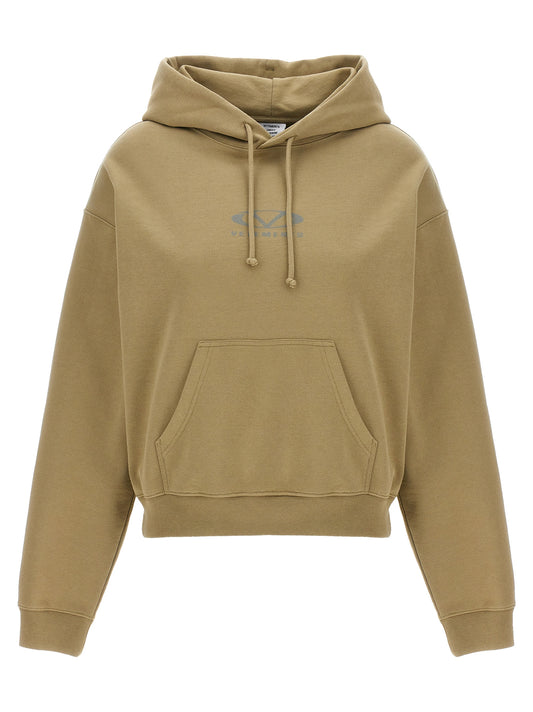 Beige Cotton Hoodie