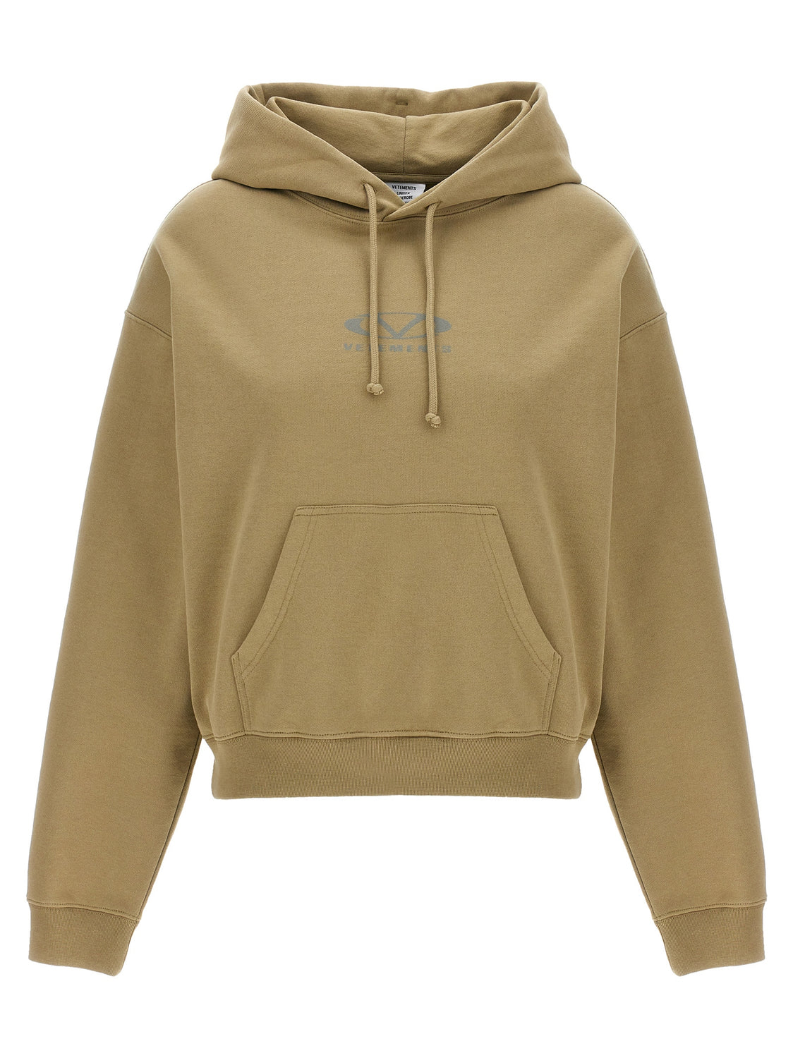 Beige Cotton Hoodie