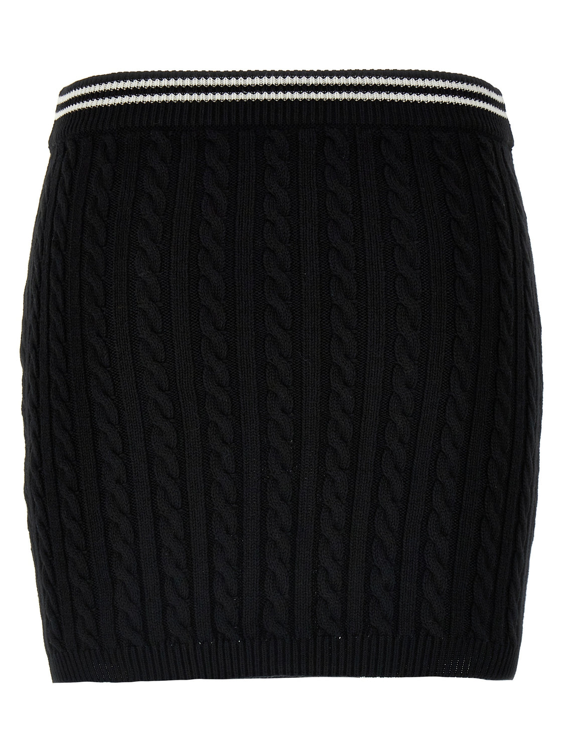 Bicolor Cotton Long Skirt