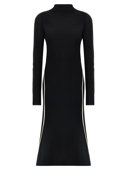 Bicolor Viscose Midi Dress