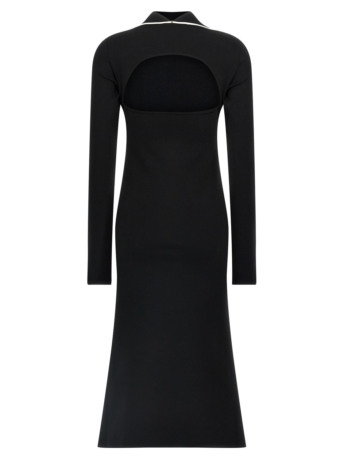 Bicolor Viscose Midi Dress