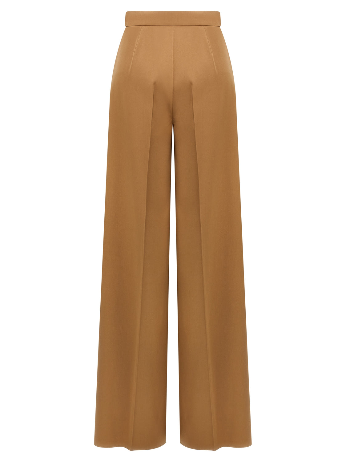 Brown Virgin Wool Casual Pants