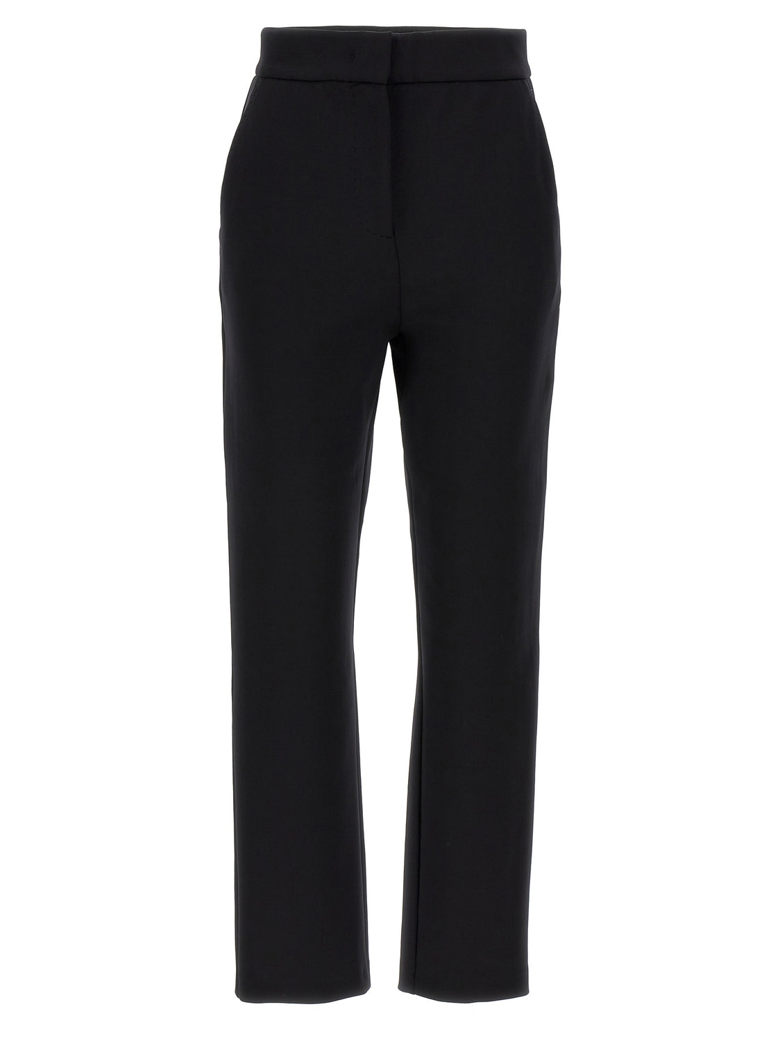 Black Polyamide Casual Pants