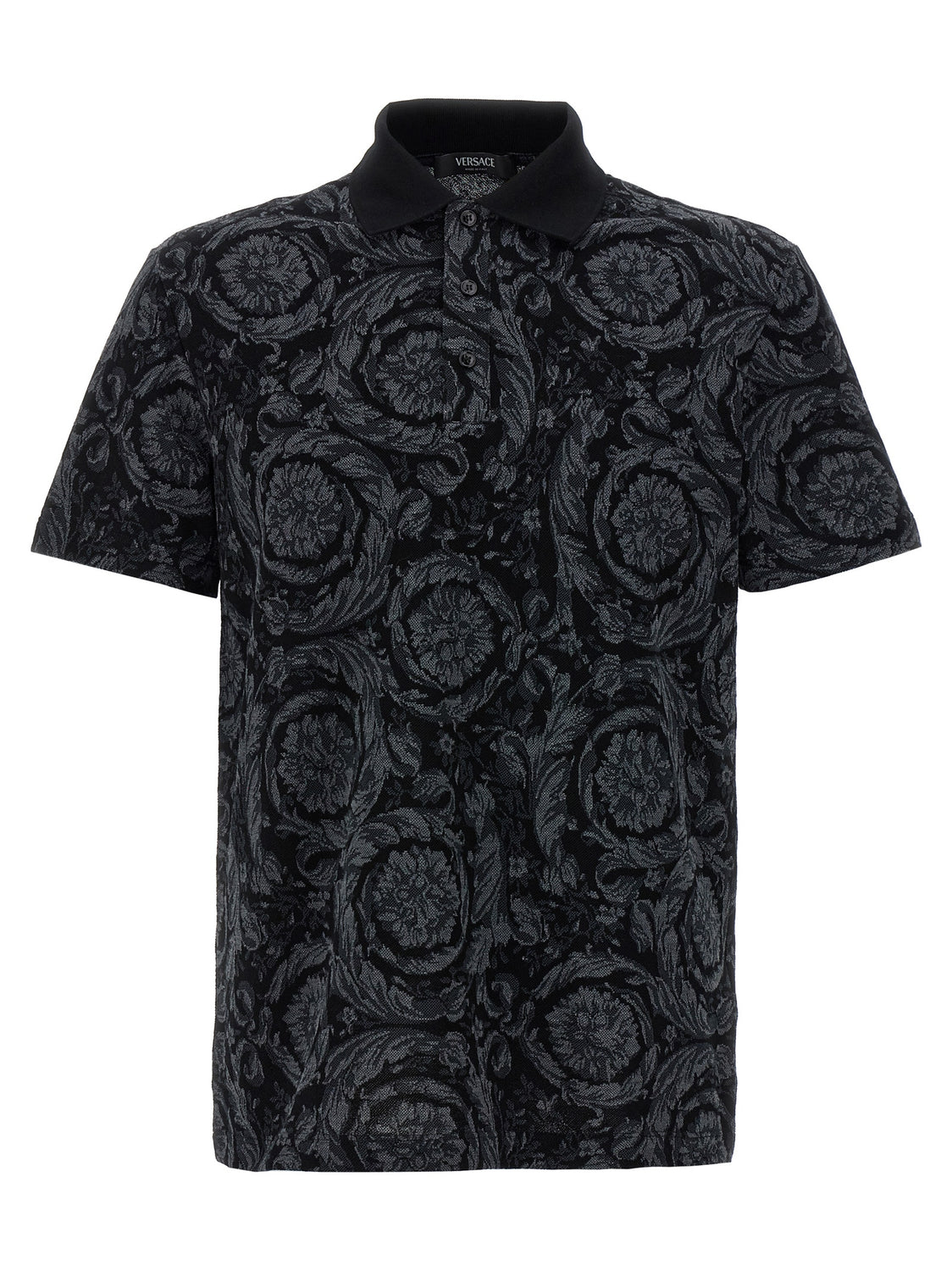 Gray Cotton Polo Shirt