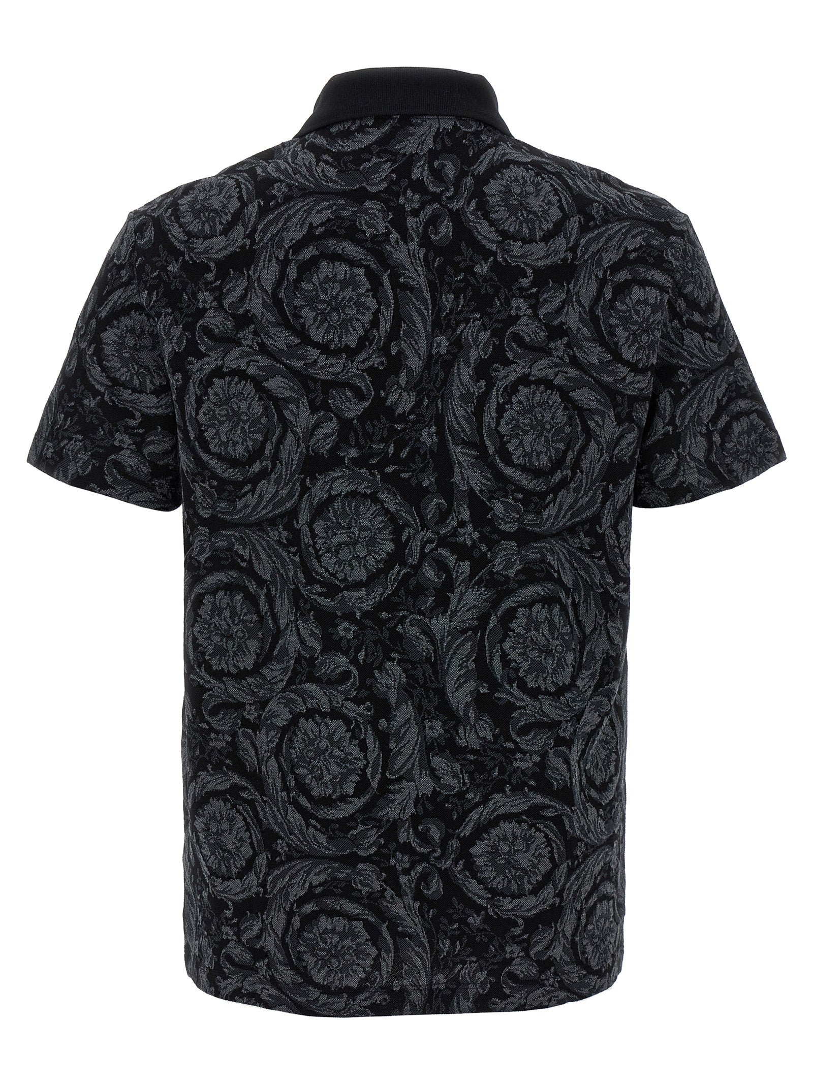 Gray Cotton Polo Shirt