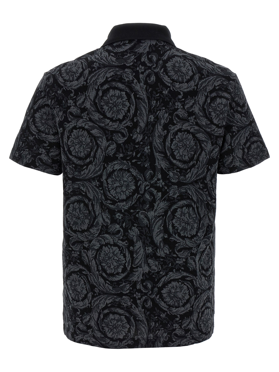 Gray Cotton Polo Shirt