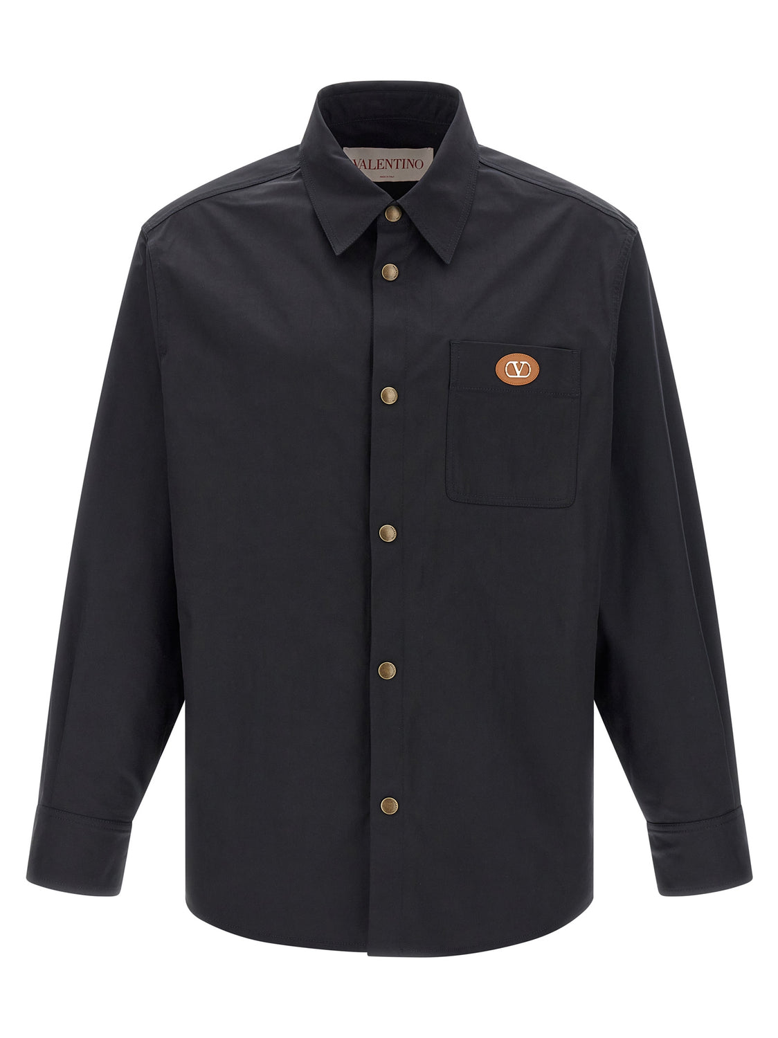 Blue Polyester Full-Length Jacket