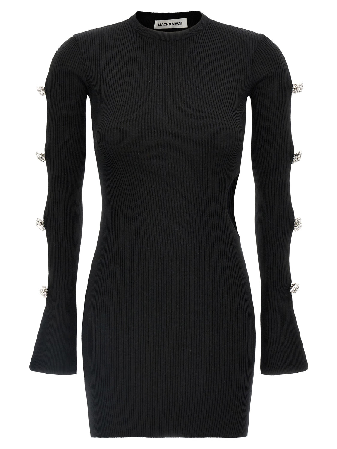 Black Viscose Short Dress