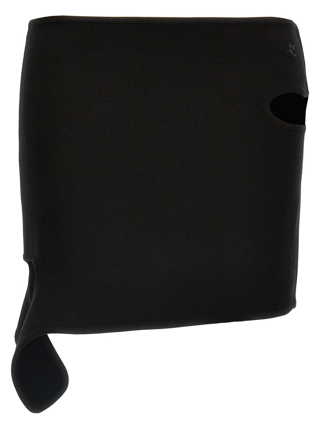 Black Viscose Long Skirt