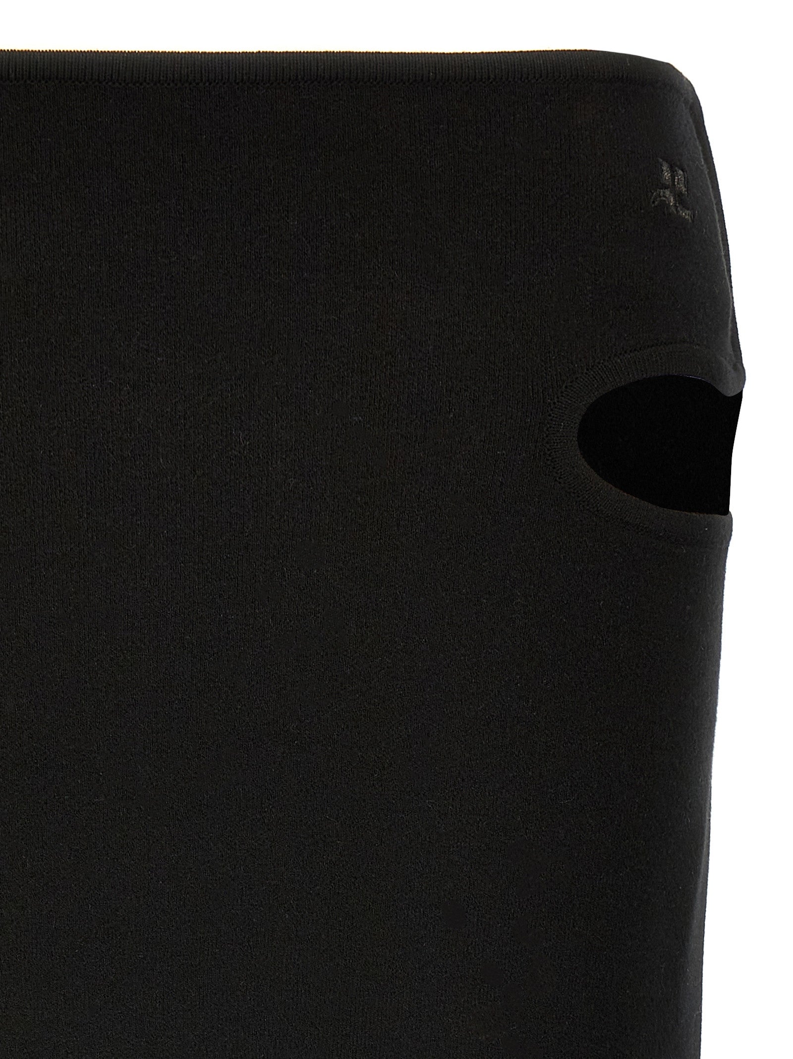 Black Viscose Long Skirt